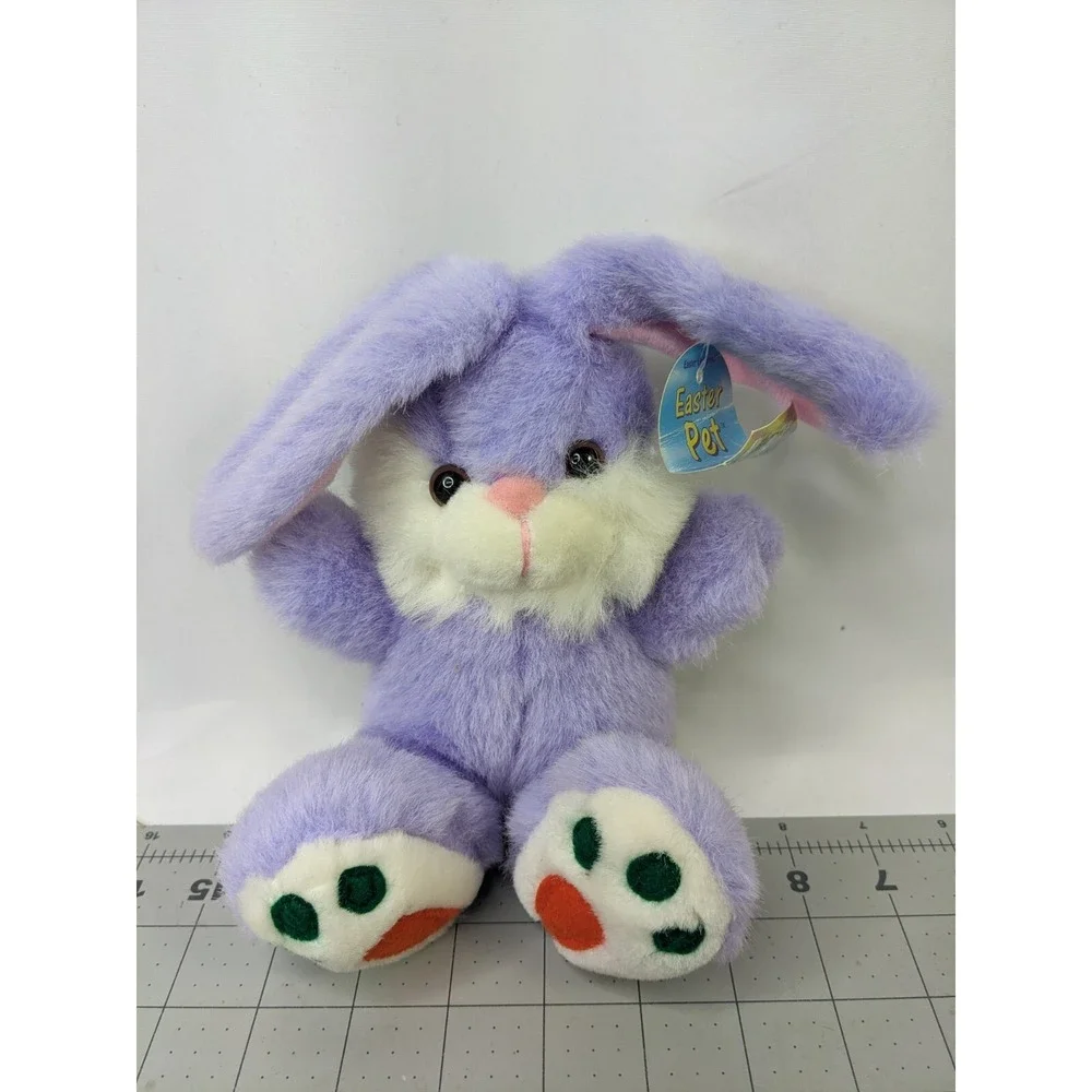 Easter Pet Purple Rabbit Bunny Plush Sits 7 Inch Easter Unlimited Stuffed Animal